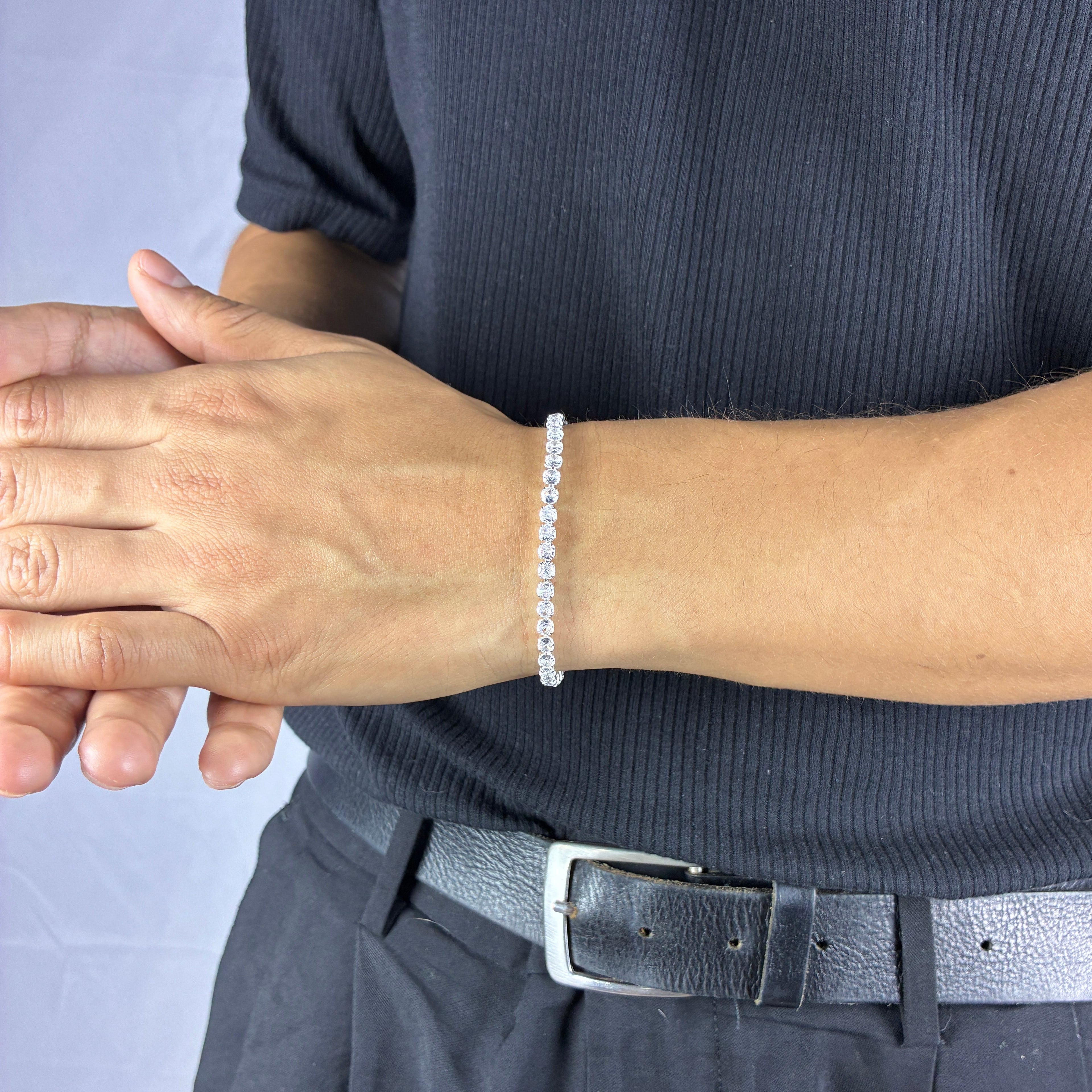 Pulsera Tennis Cuadrada - 4MM