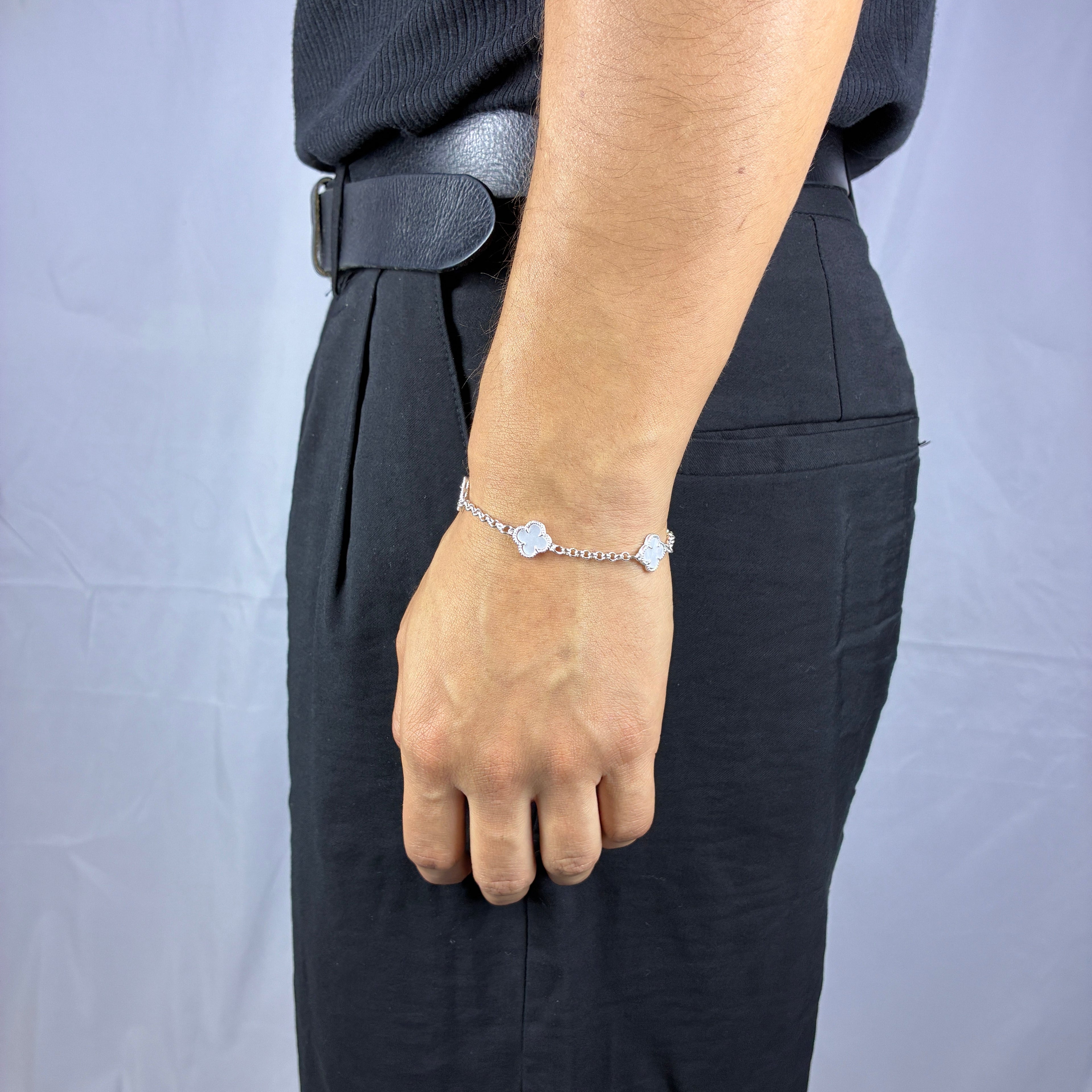 Pulsera Van Cleef Silver Blanca