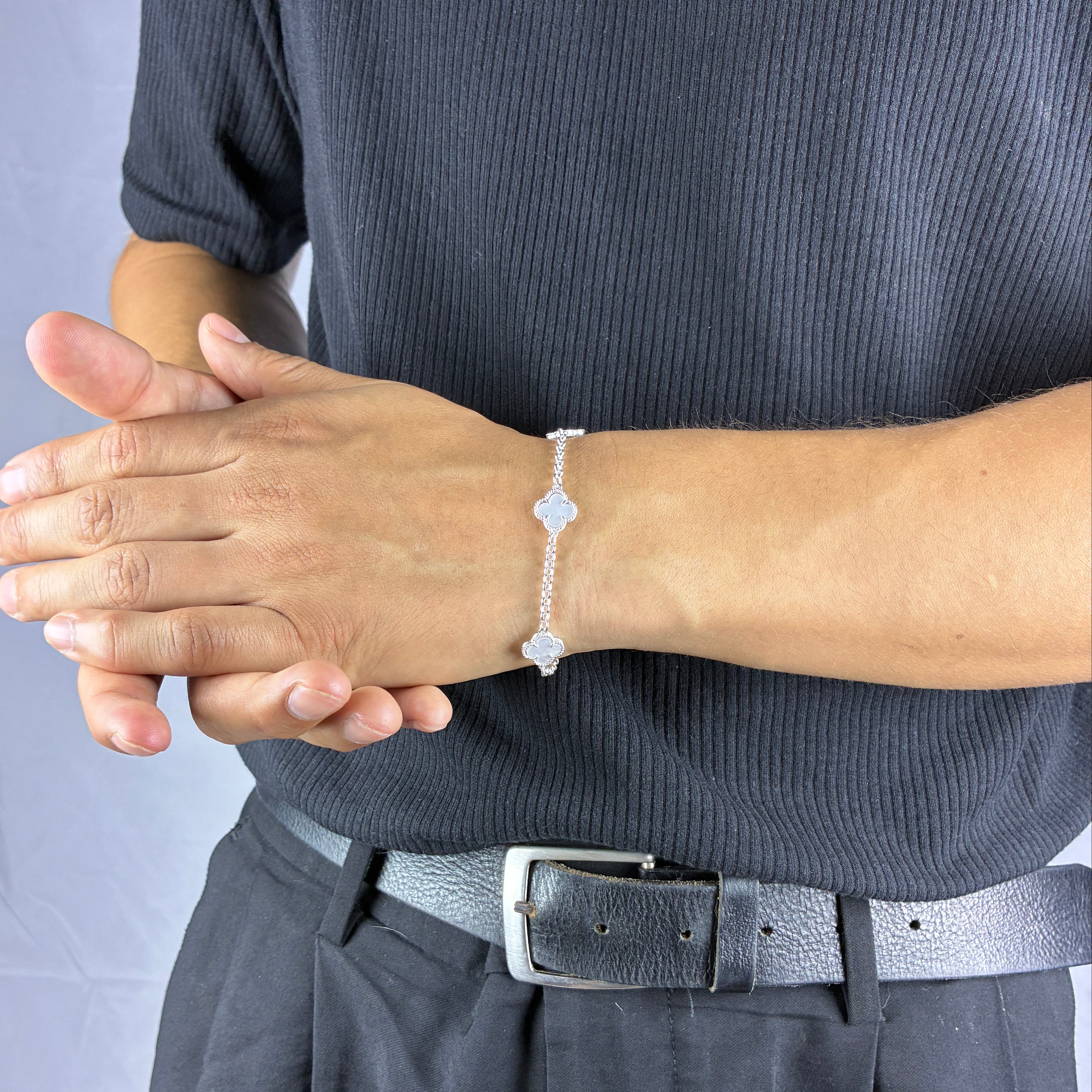 Pulsera Van Cleef Silver Blanca