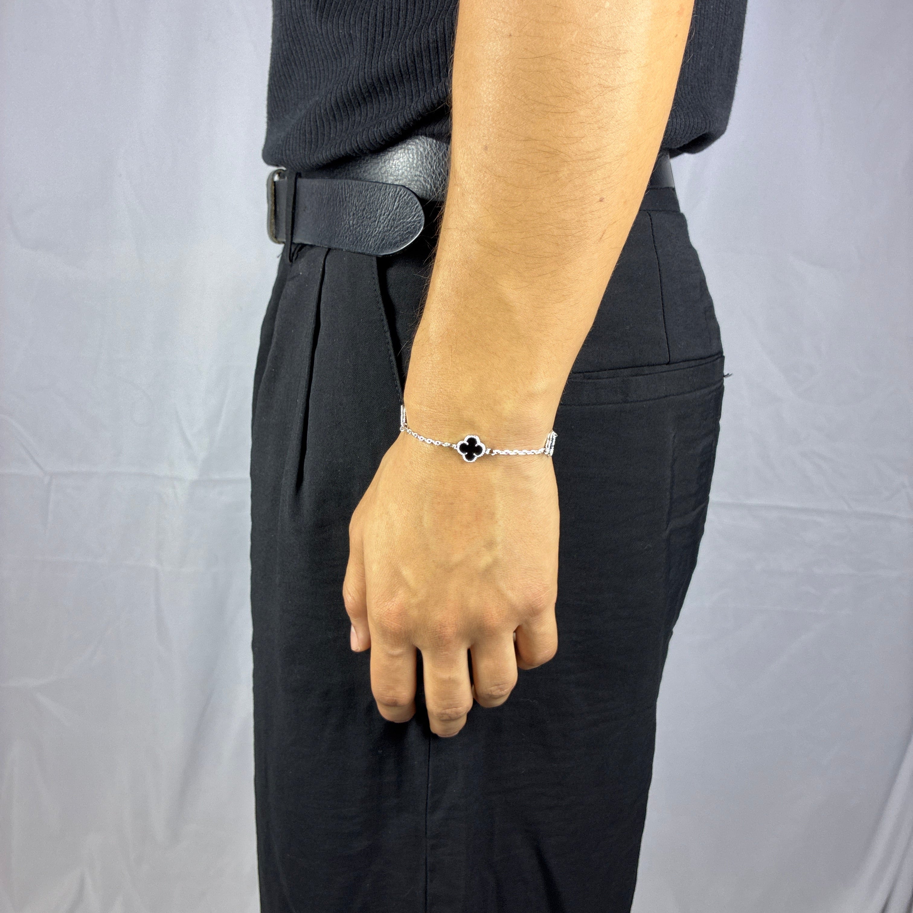 Pulsera Van Cleef Silver Negra