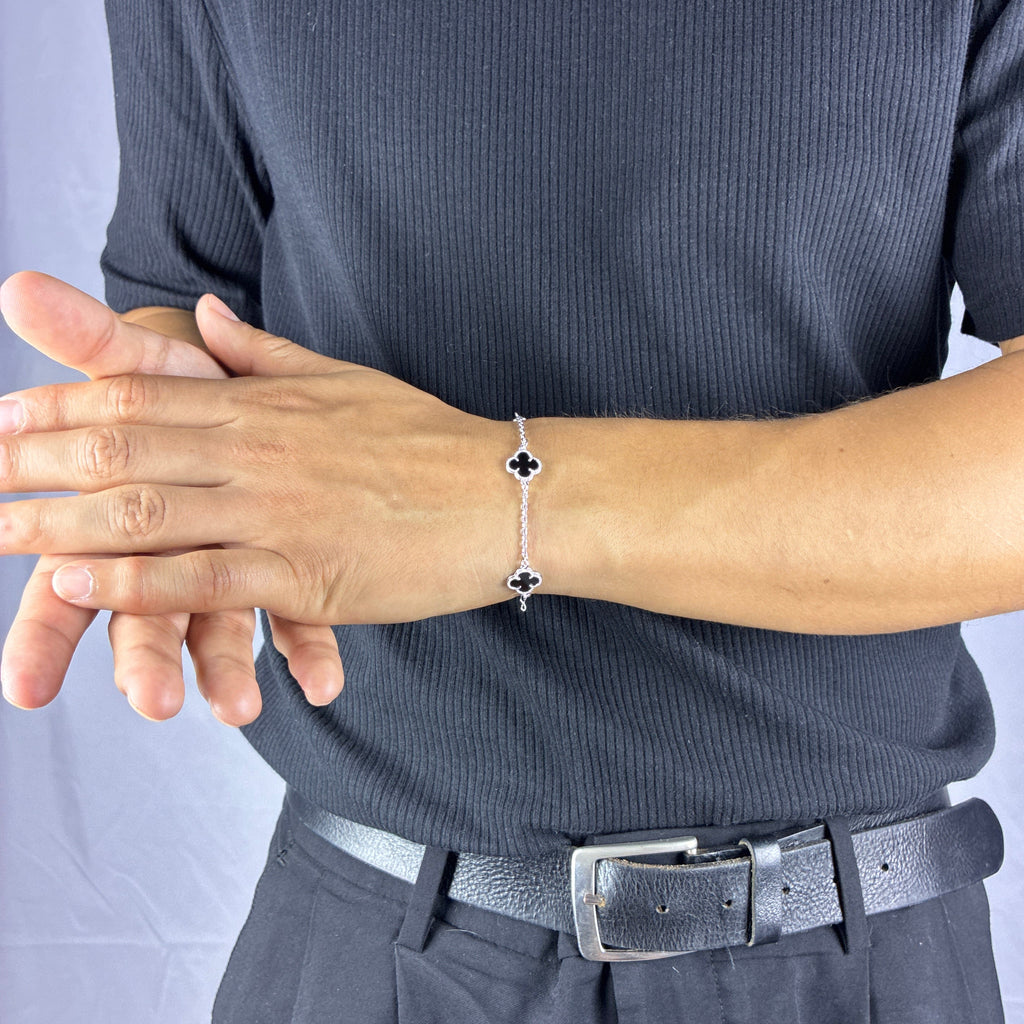 Pulsera Van Cleef Silver Negra