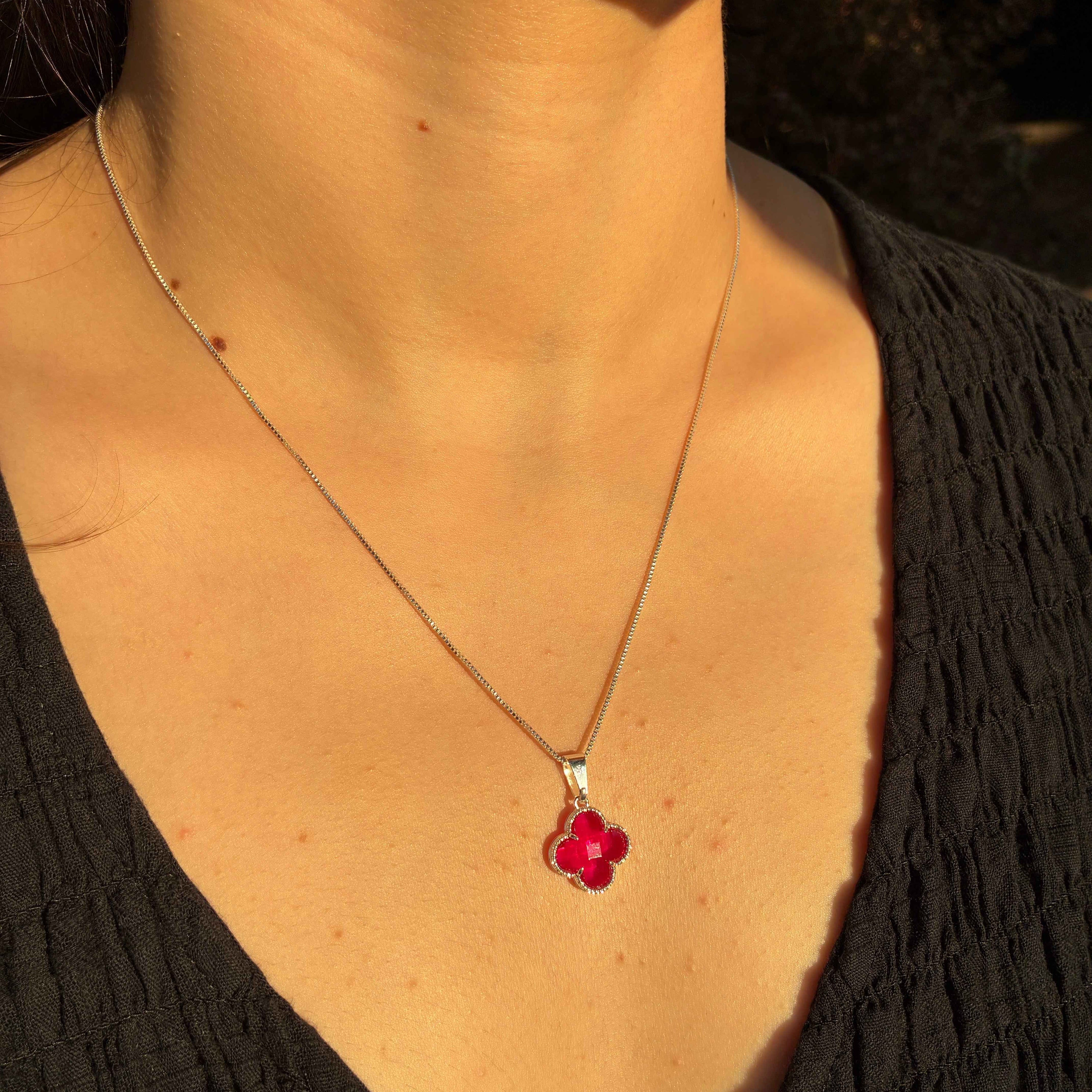 Collar Lucky Clover - Rojo