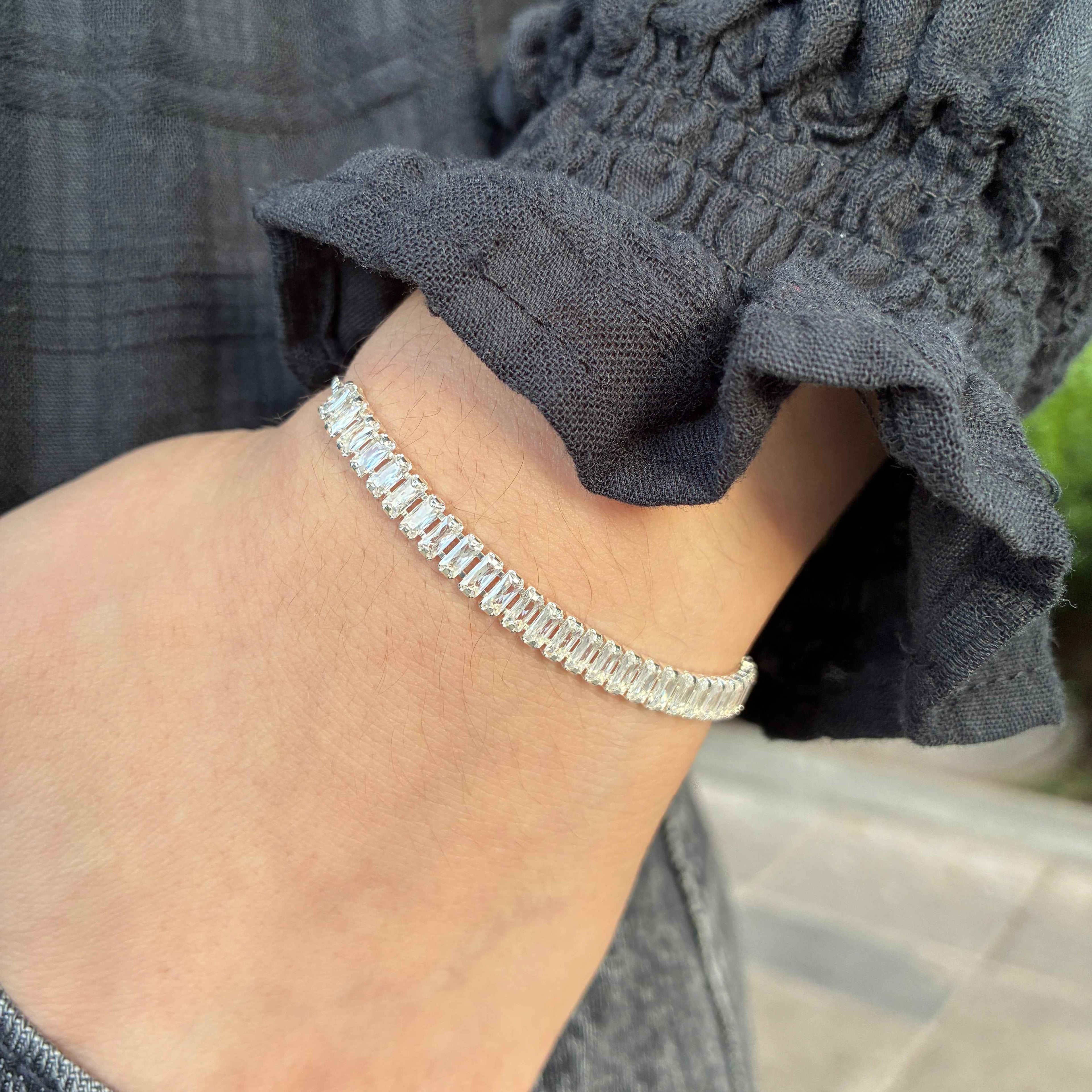 Pulsera Tennis Rectángulos Ajustable