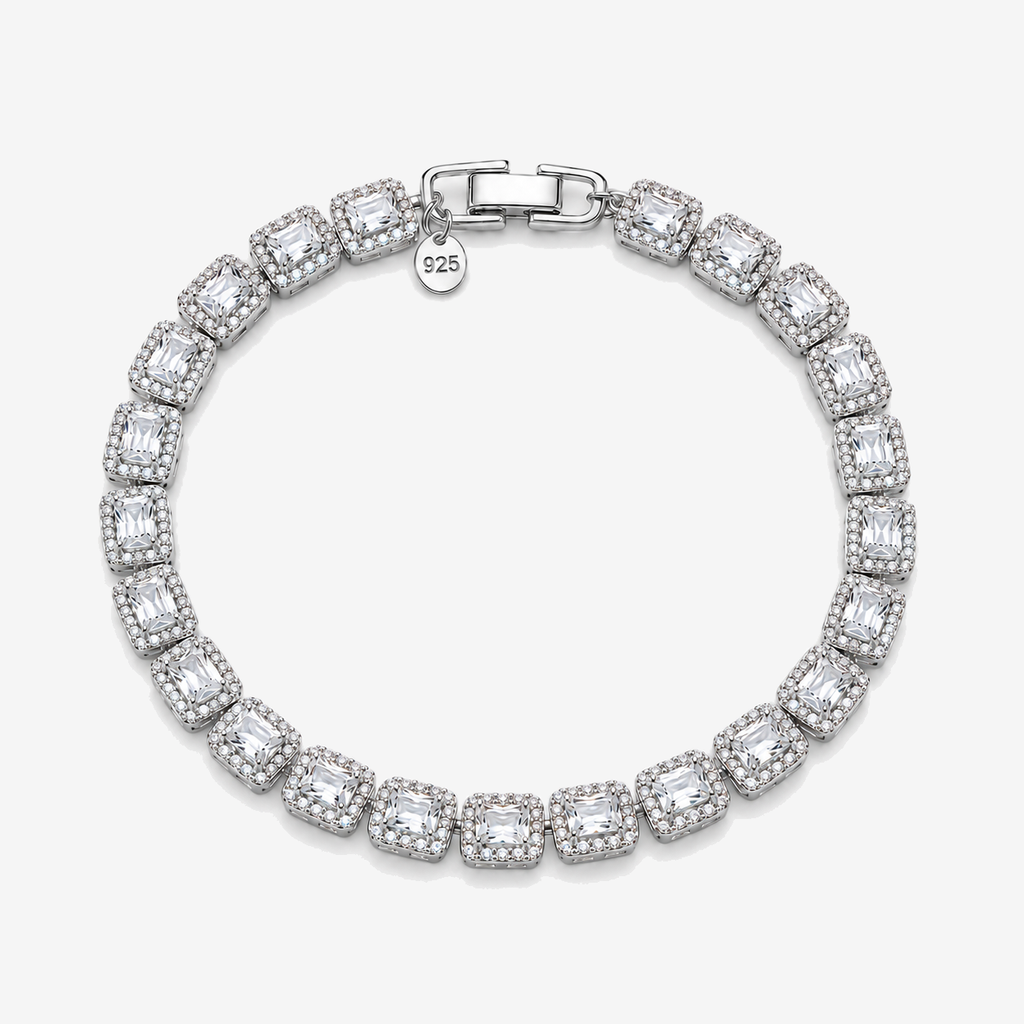 Pulsera Tennis Luxe Cuadrada