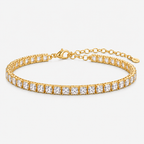 Pulsera Tennis Cuadrada Gold 4MM