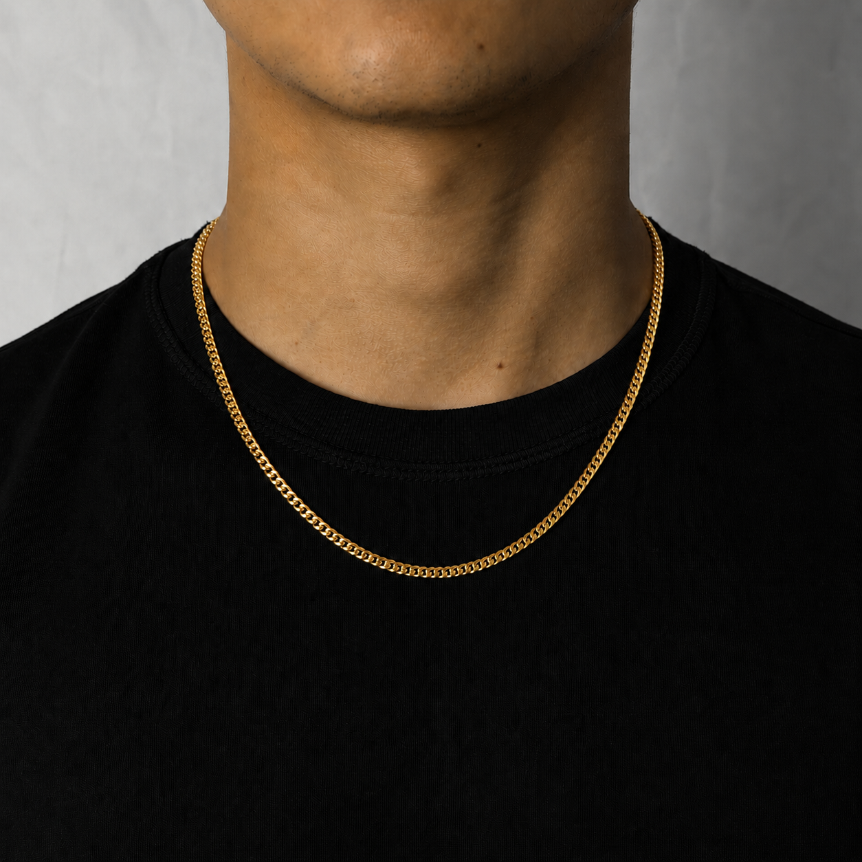 Cadena Cubana Gold 3MM