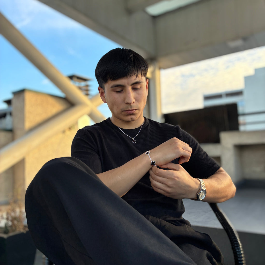 Pulsera Van Cleef Silver Negra