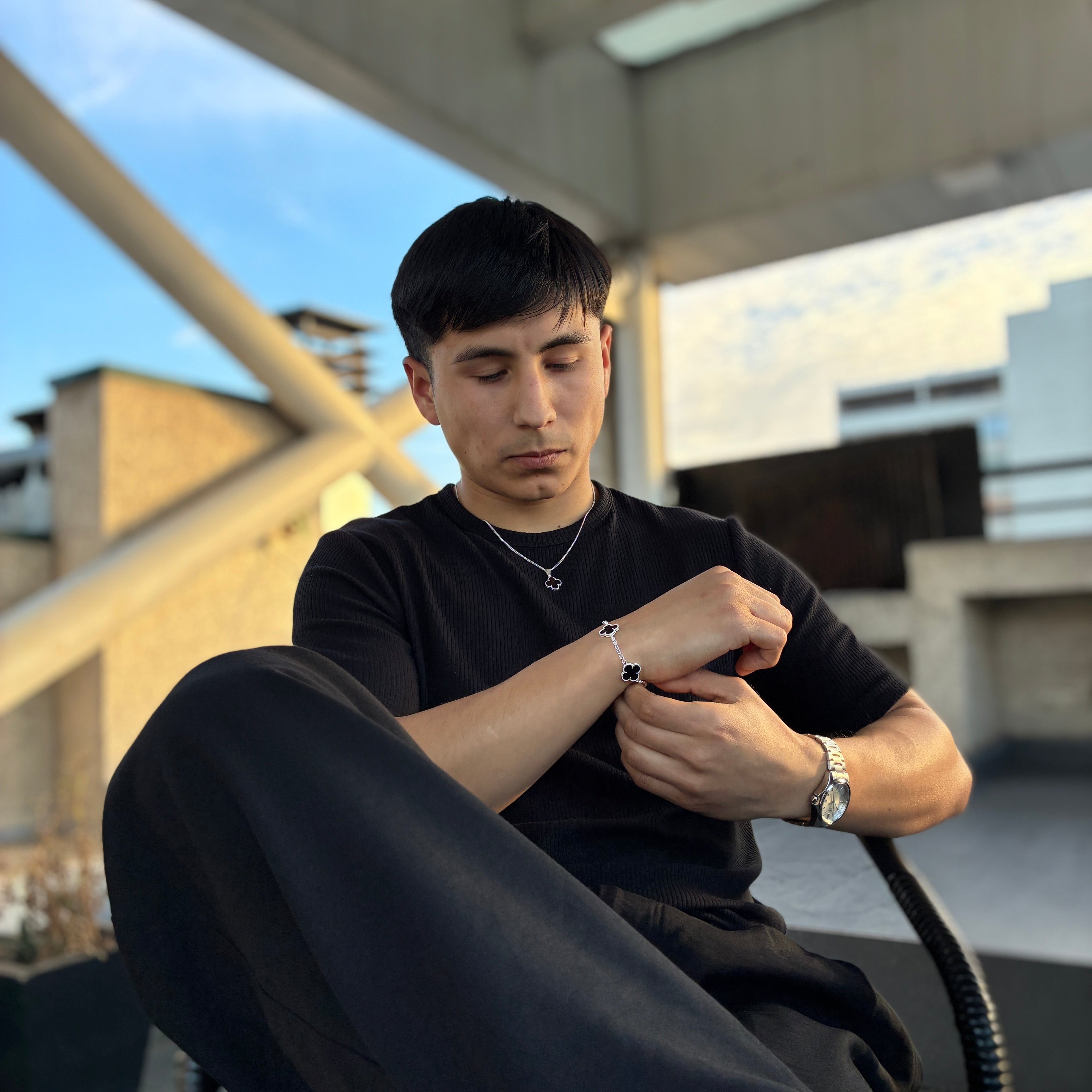 Pulsera Van Cleef Silver Negra