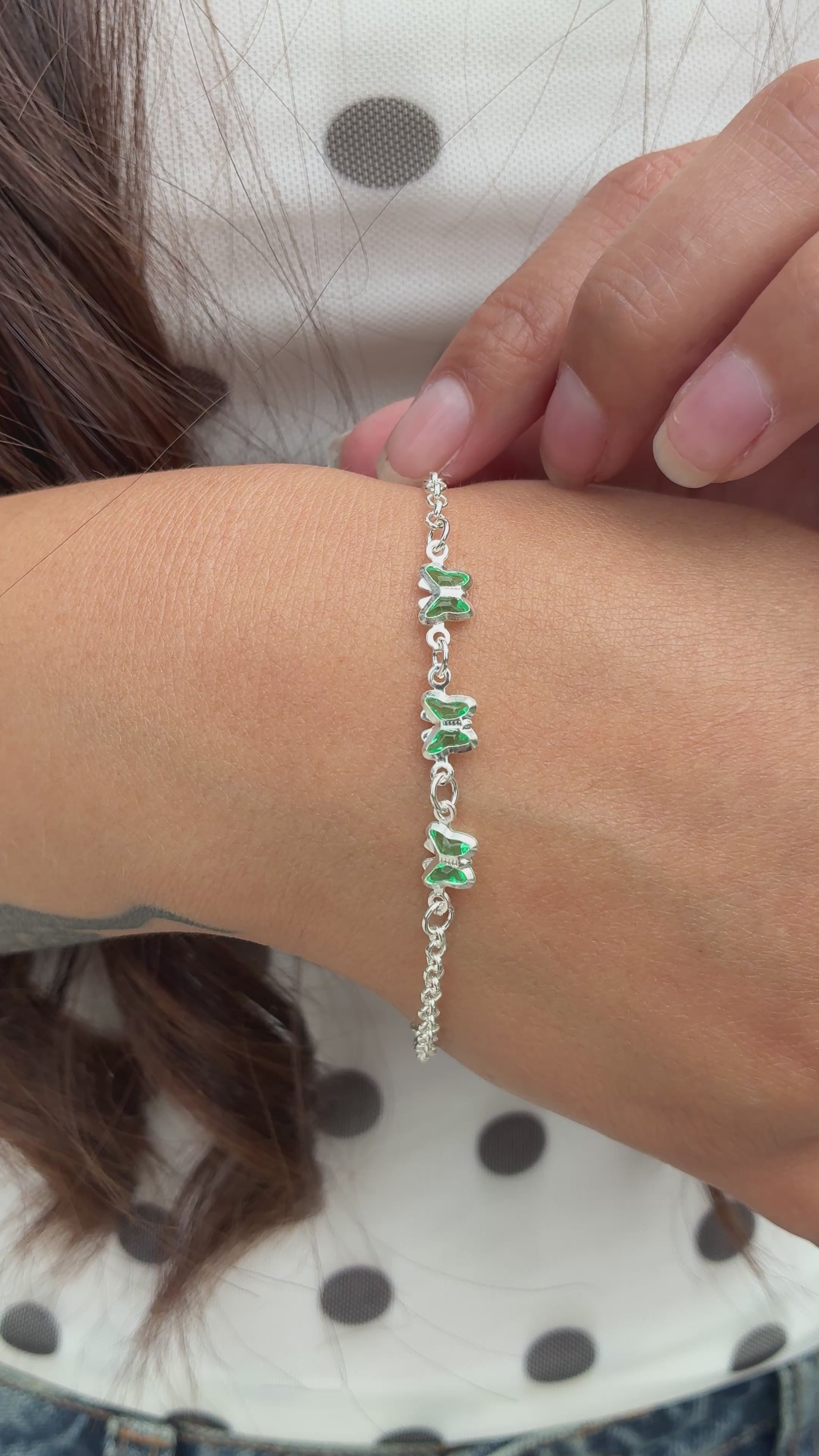 Pulsera Mariposas - Verde