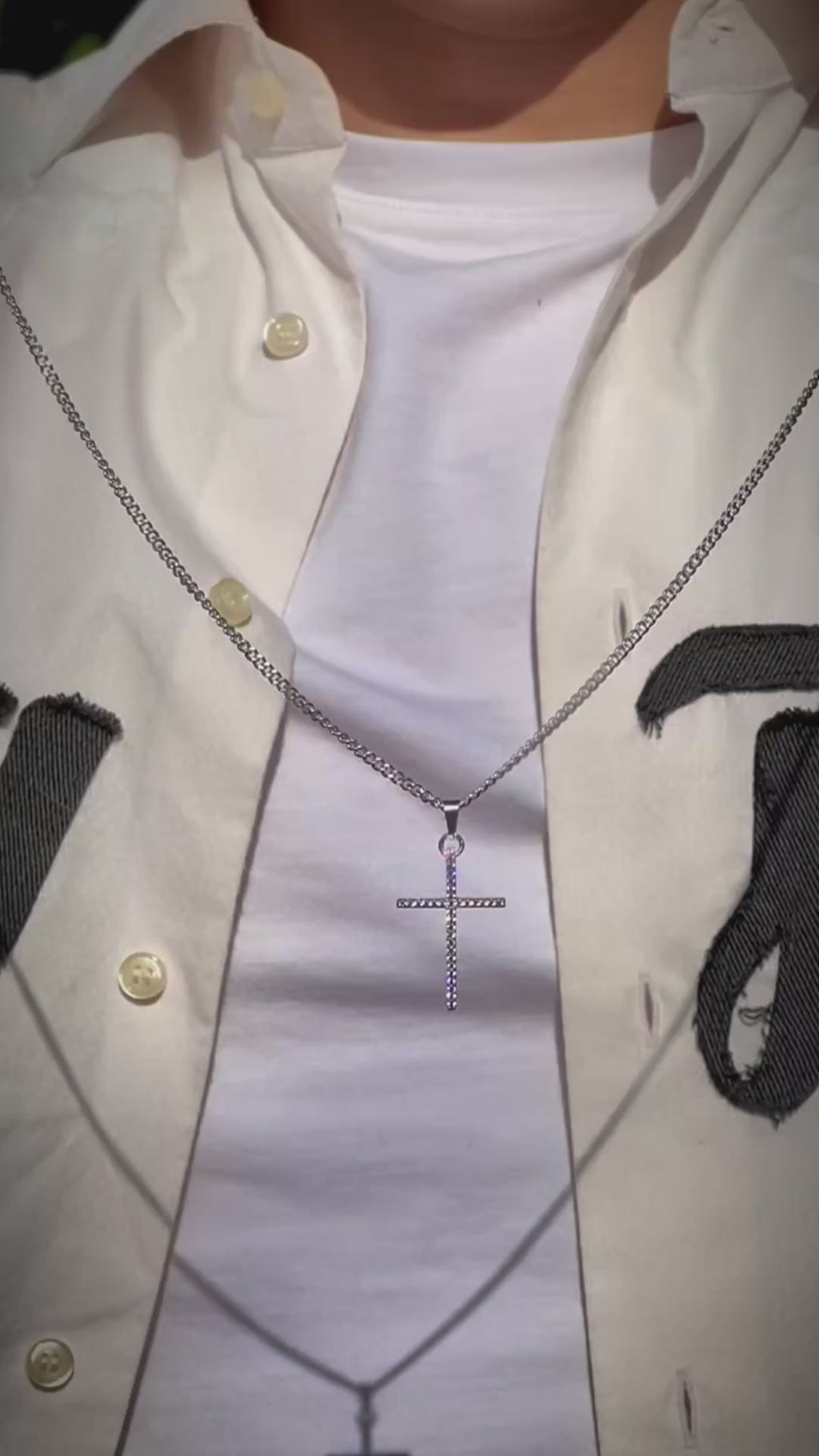 Collar Cruz Tennis Silver