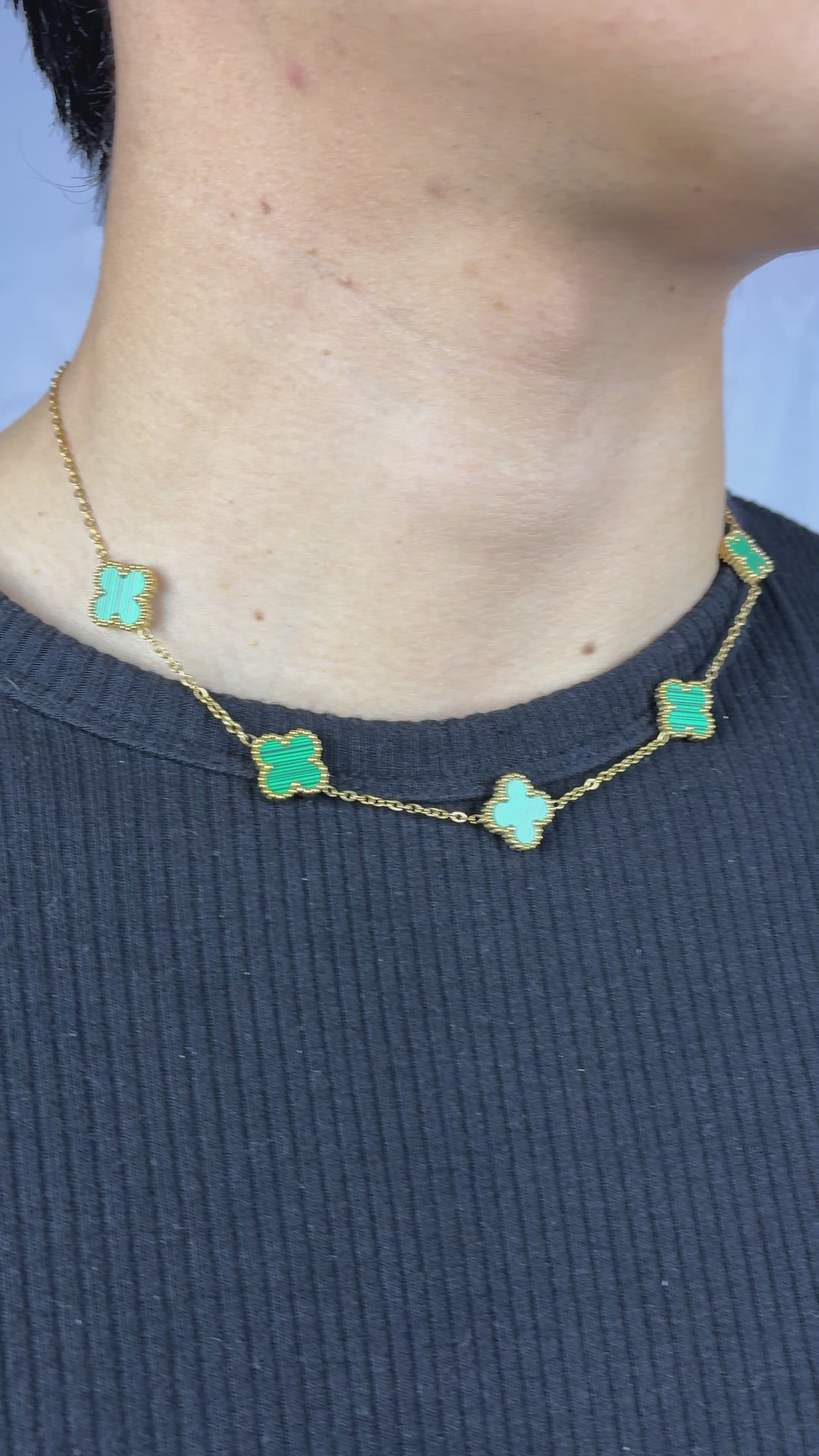 Collar Van Cleef Gold Verde