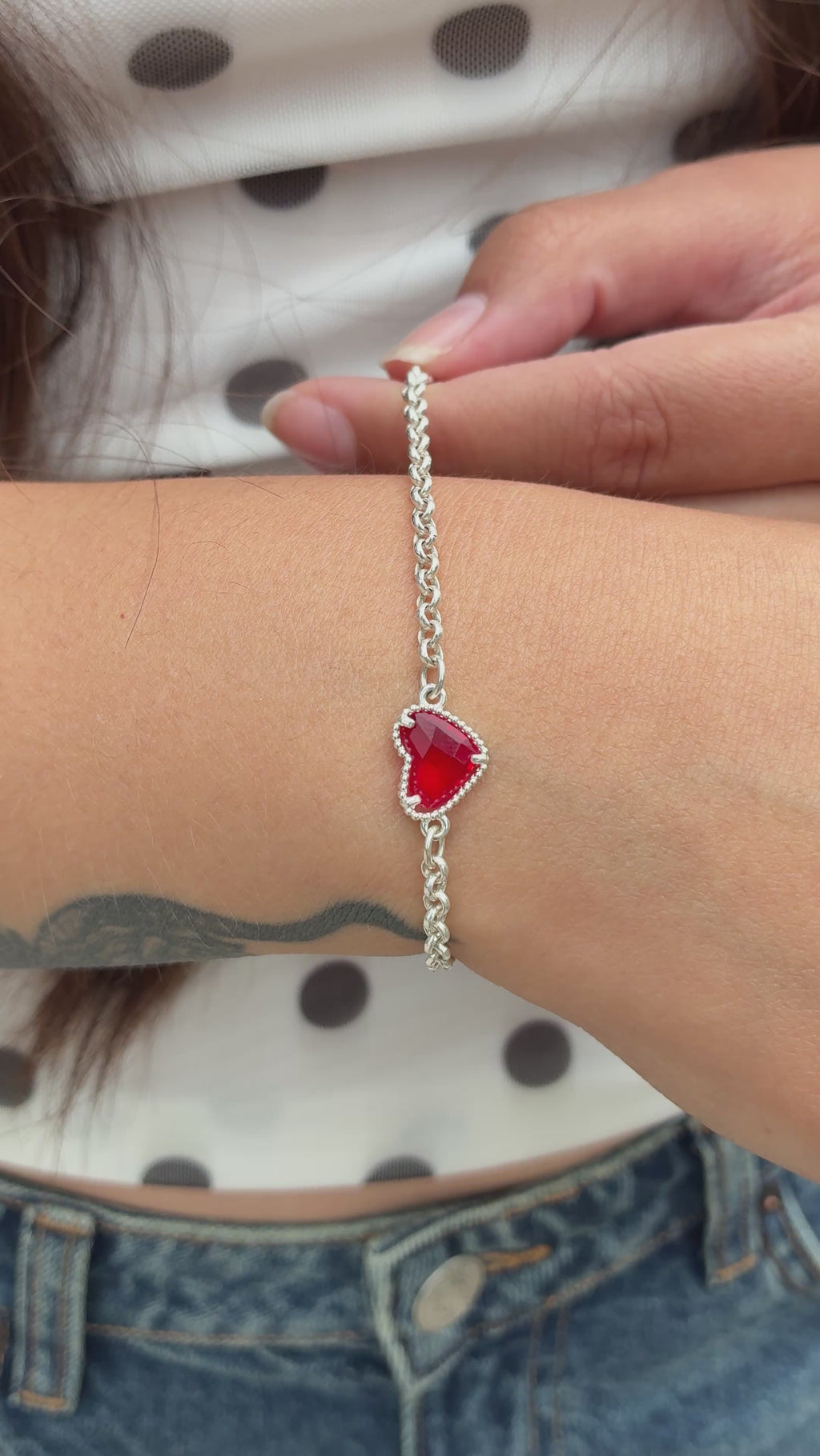 Pulsera Corazón - Rojo