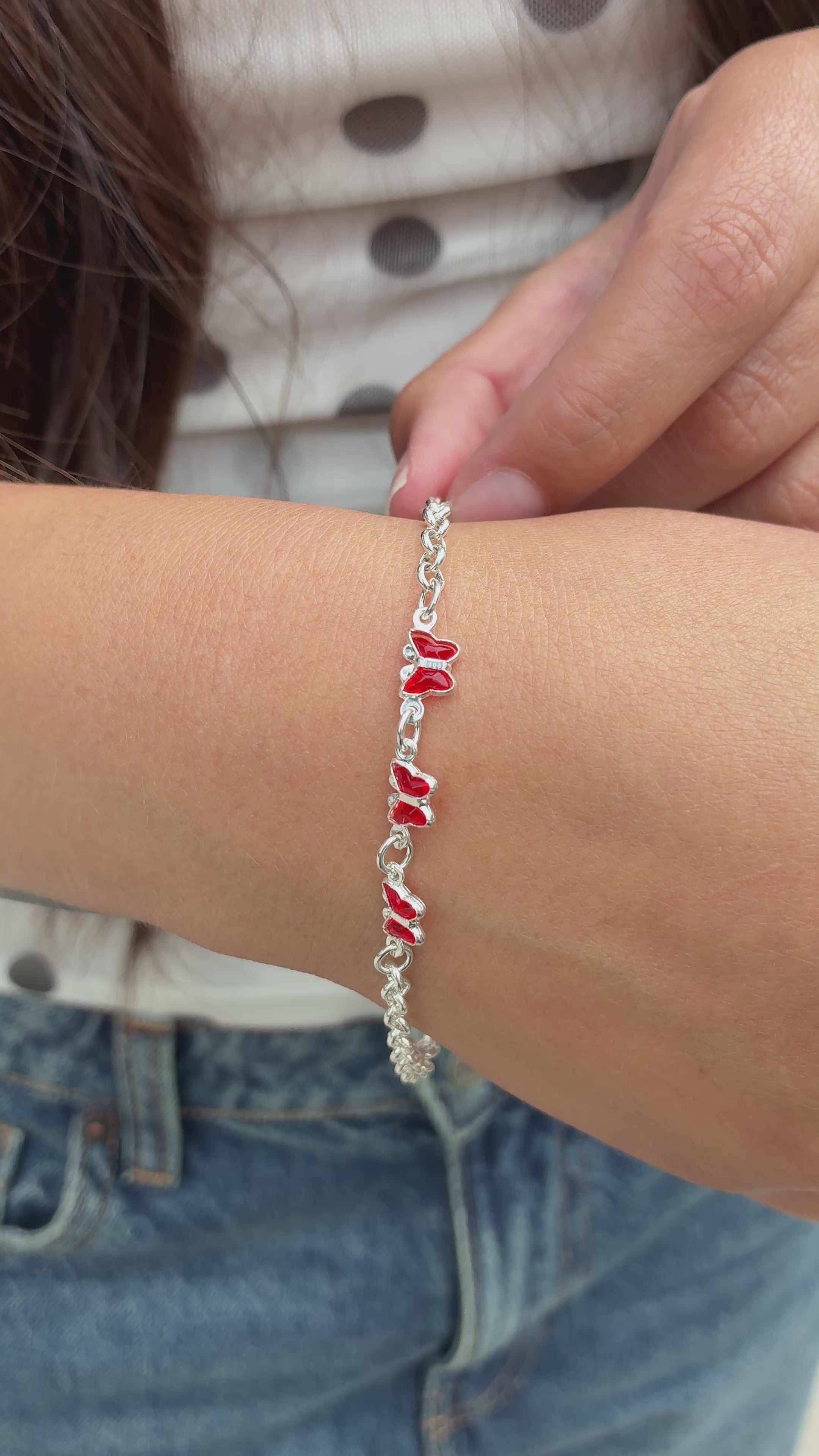 Pulsera Mariposas - Rojo