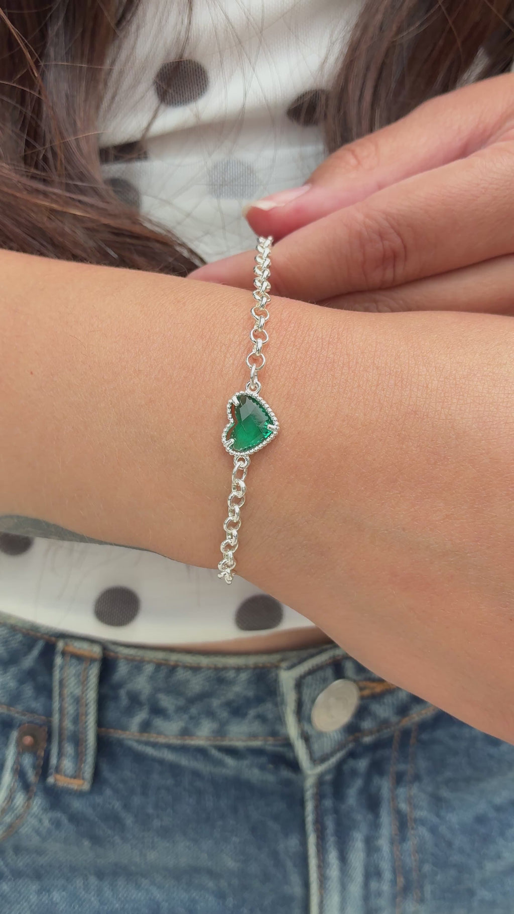 Pulsera Corazón - Verde