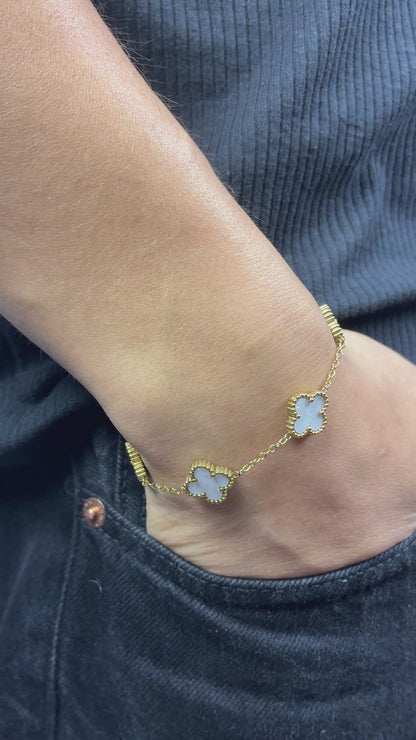 Pulsera Van Cleef Gold Blanco