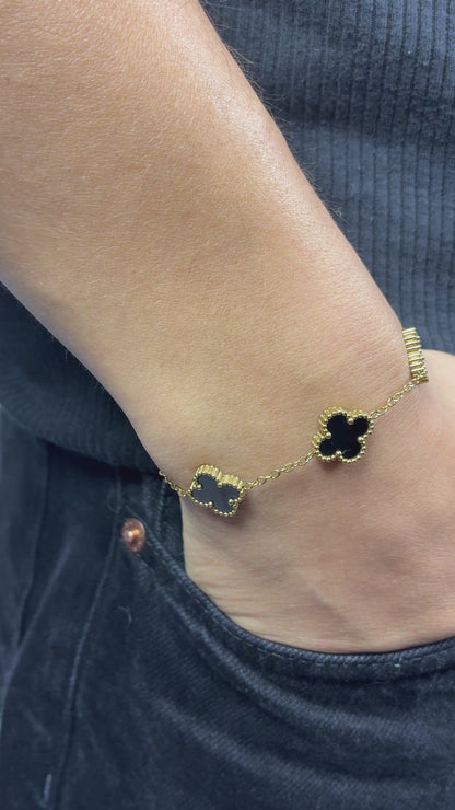 Pulsera Van Cleef Gold Negro