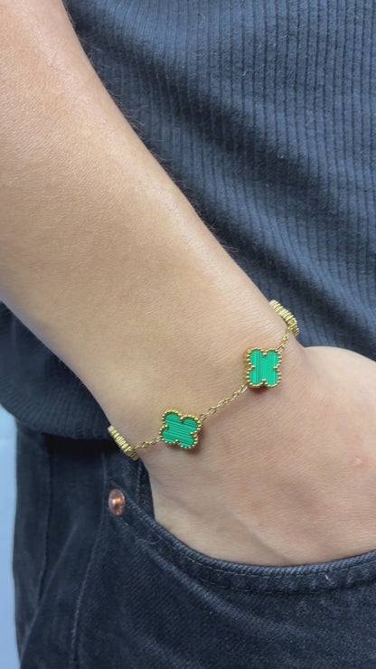 Pulsera Van Cleef Gold Verde